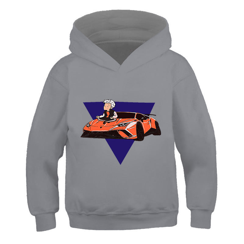 Kids' Cartoon Print Hooded Sweatshirt