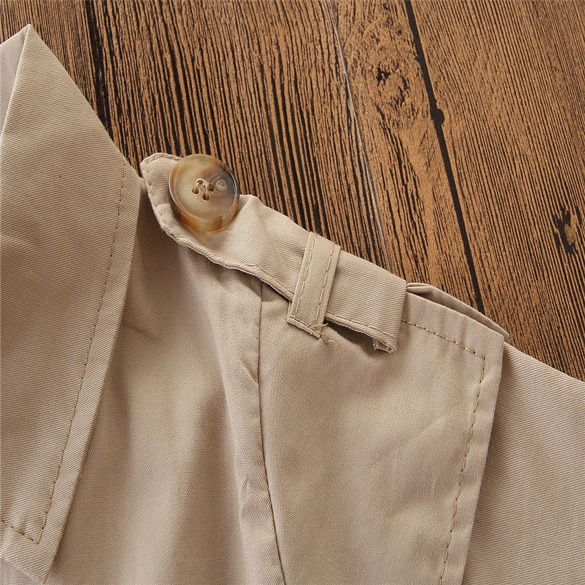 Beige Children's Shirt Dress