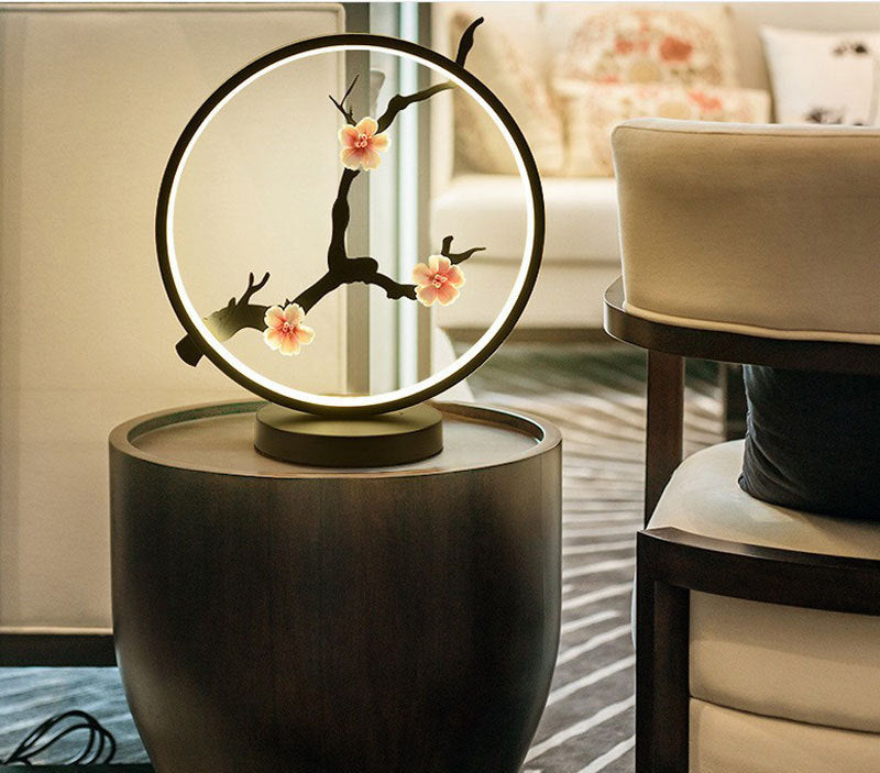 Chinese-Style Ceramic LED Table Lamp