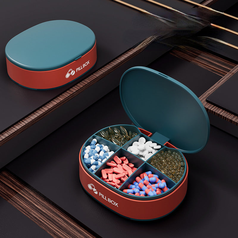 Weekly Pocket Pill Organizer with Cutter