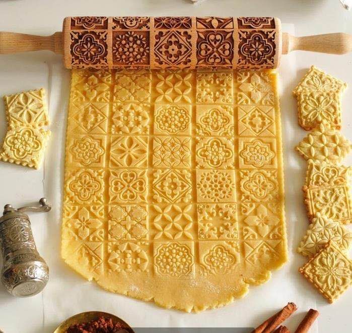 Christmas Embossing Rolling Pin