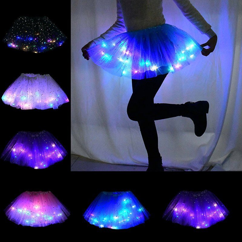 LED Light-Up Sequin Tutu Skirt