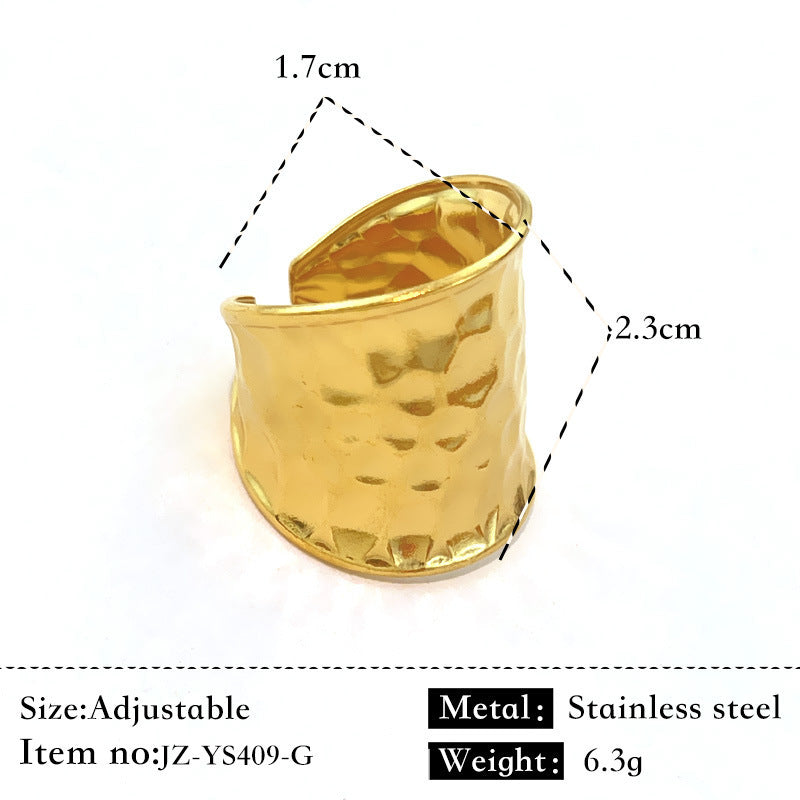 Glossy 18K Gold Simple Ring