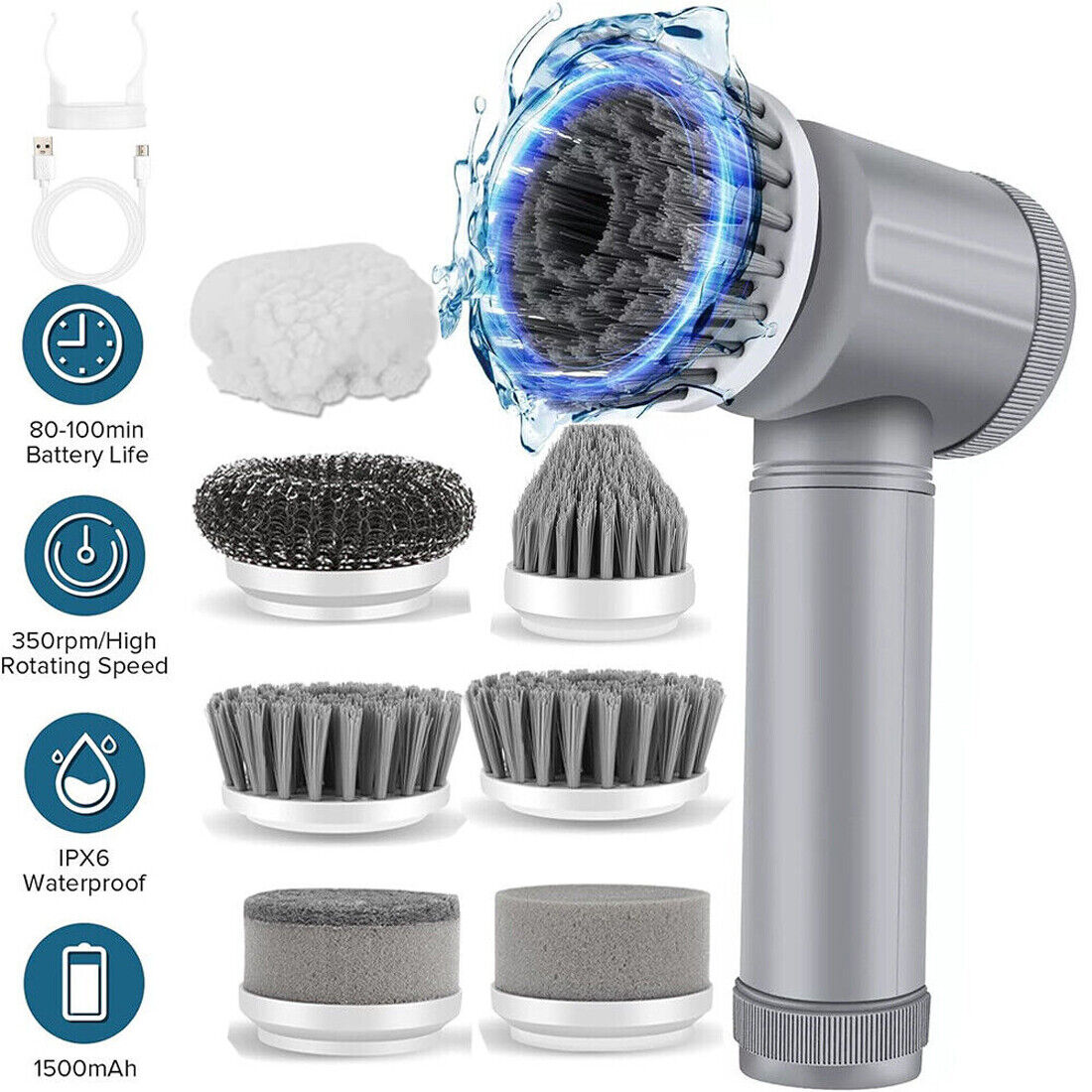Cordless Electric Spin Scrub Brush