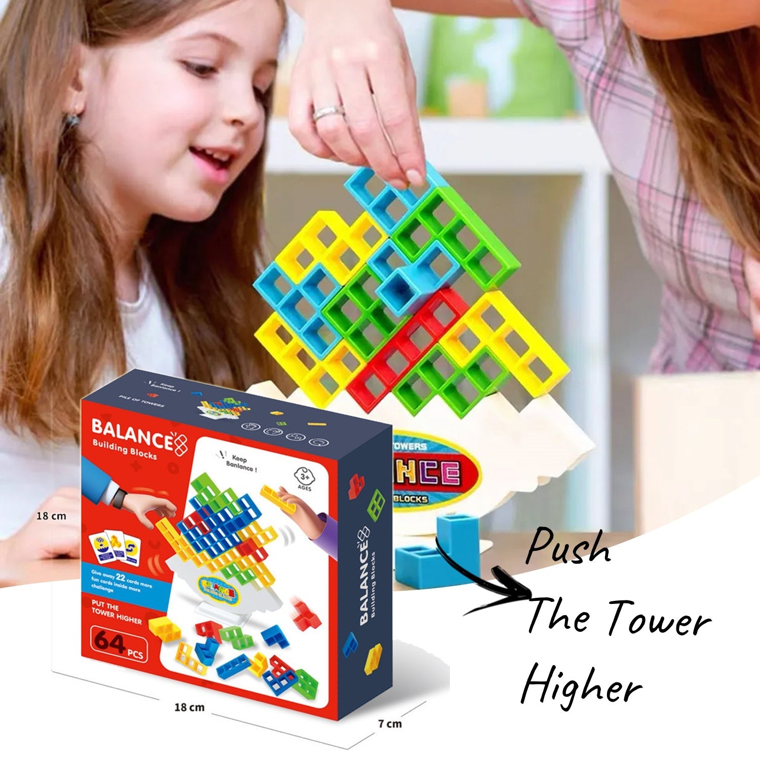 Family Tower Block Stacking Game