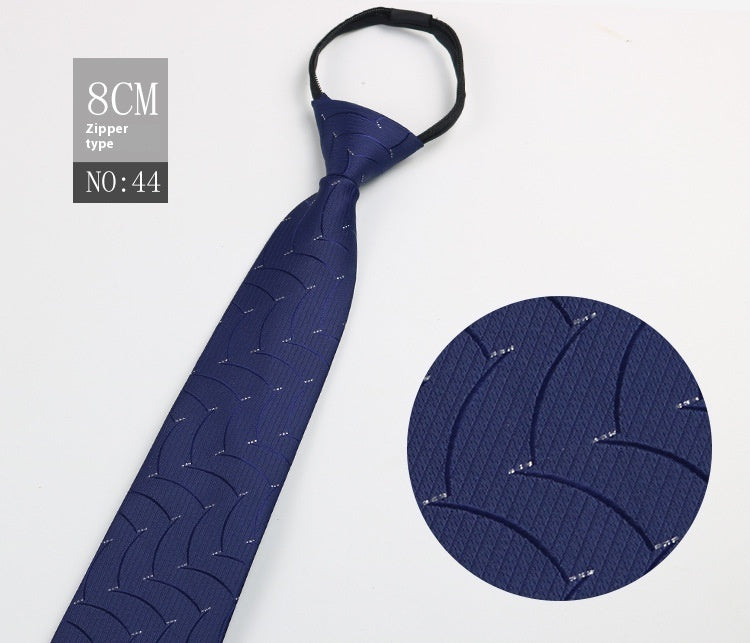 Men's Zip-Tie Striped Necktie