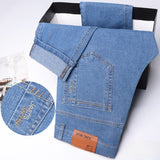 Loose Straight Casual Work Stretch Jeans For Men