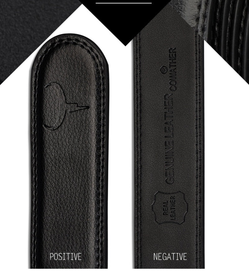 Two-Layer Cowhide Auto-Buckle Belt