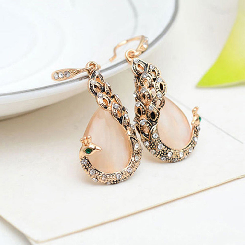 Rhinestone Waterdrop Necklace & Earring Set