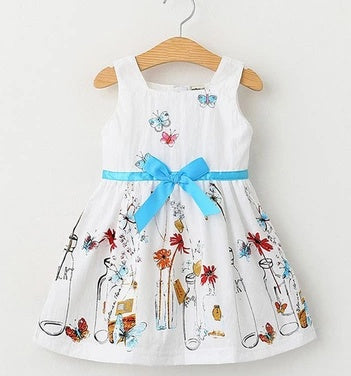 White Floral Princess Baby Dress