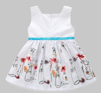White Floral Princess Baby Dress