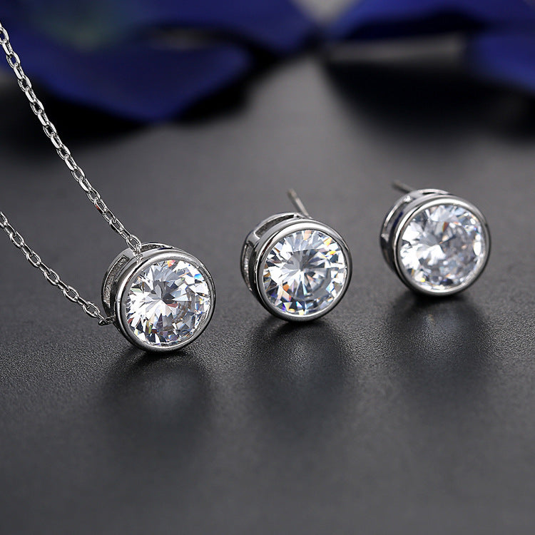 All-Match Bridal Pendant & Earrings Set