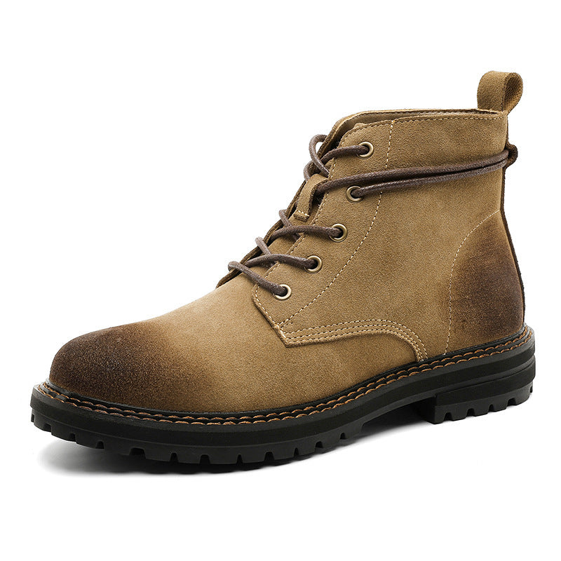 Men's Wear-Resistant Matte Leather Boots