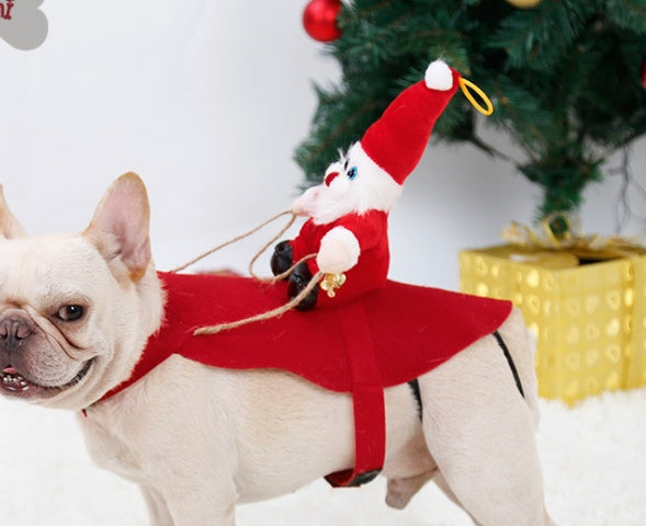 Christmas Reindeer-Rider Pet Costume