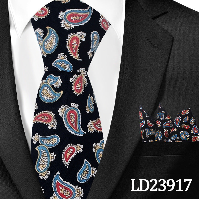 Floral Print 6cm Tie & Pocket Square Set