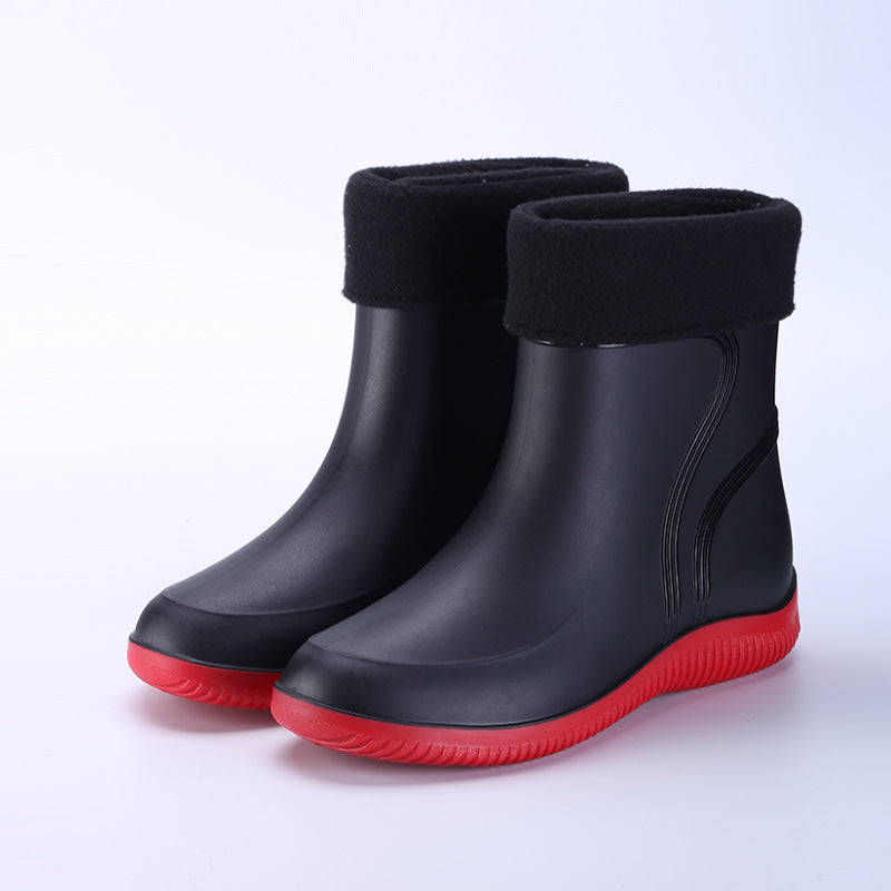 Men's Mid-Top Waterproof Rain Boots