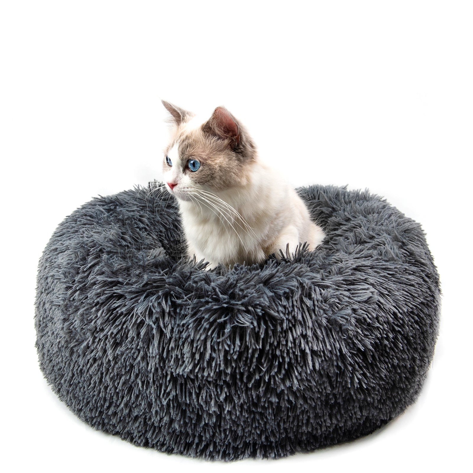Plush Donut Calming Pet Bed