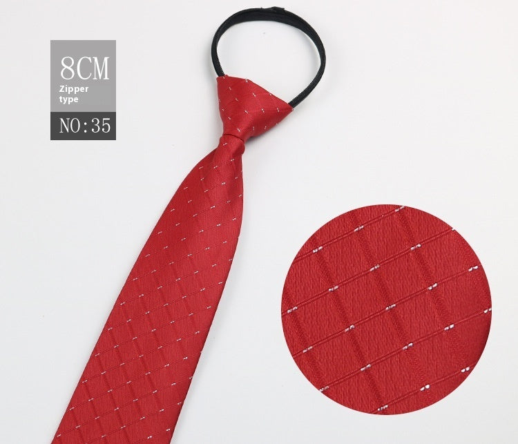 Men's Zip-Tie Striped Necktie