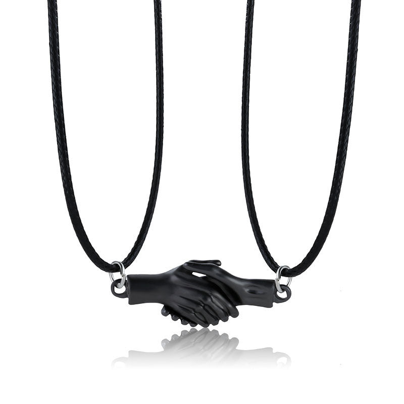 Magnetic Handshake Couples Necklace