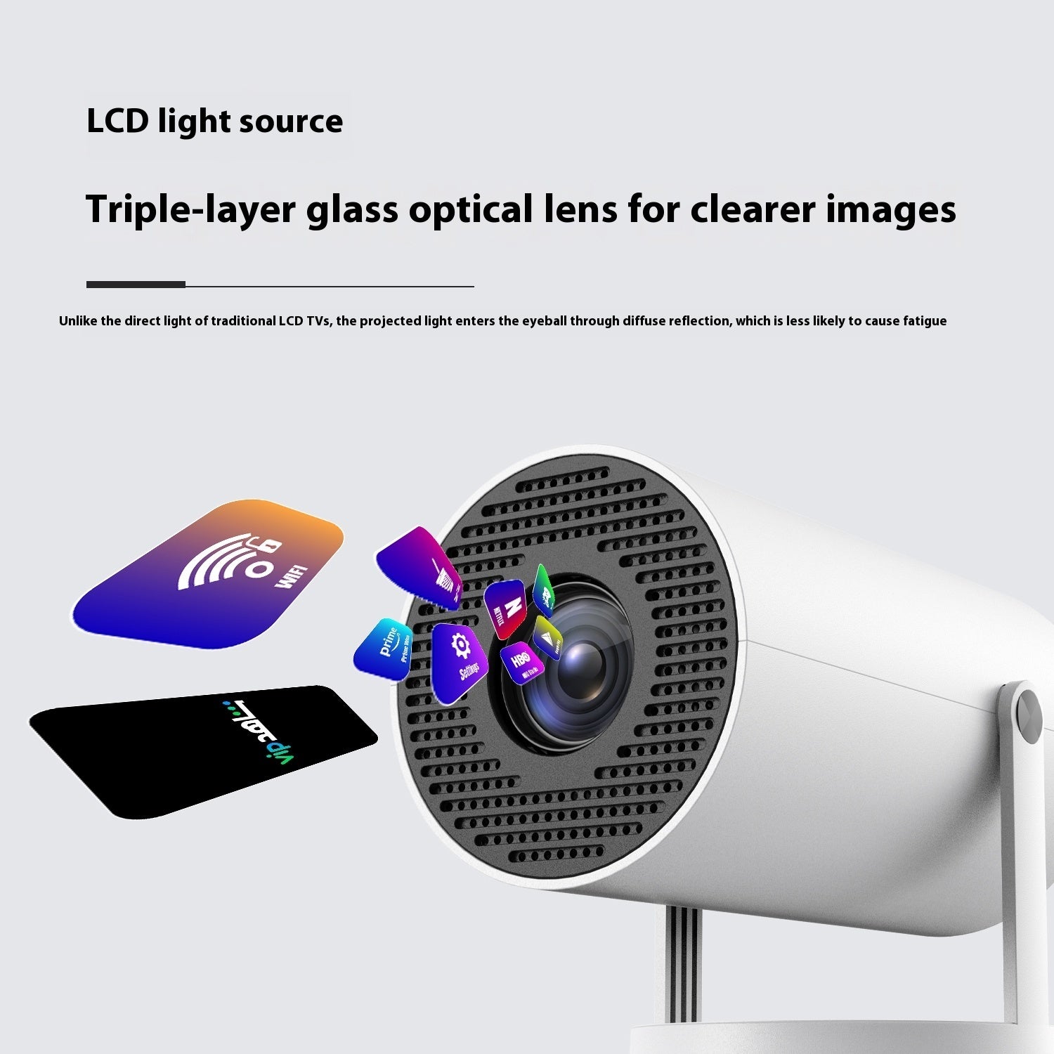 Portable Auto-Focus Home Projector