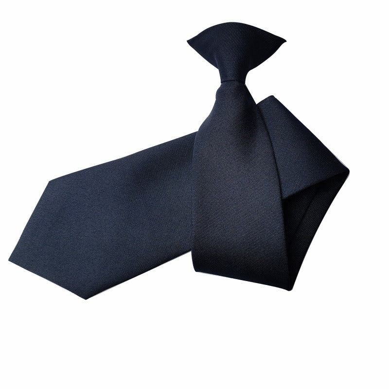 Black Buttoned Security Tie