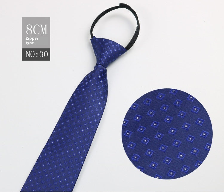 Men's Zip-Tie Striped Necktie