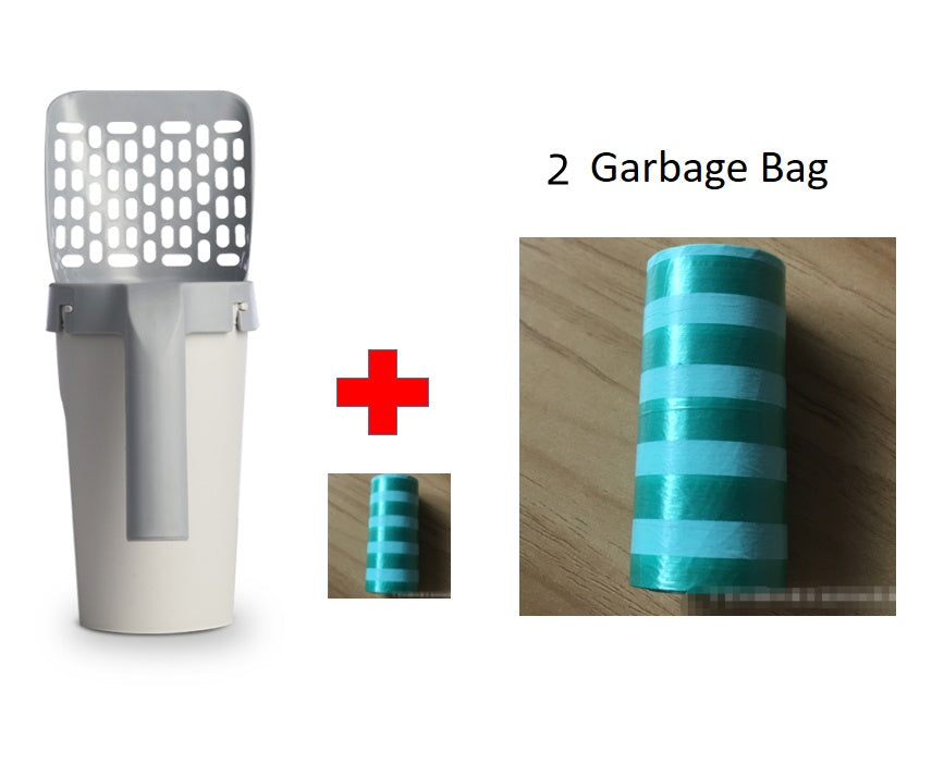 Lazy Cat Litter Scoop with Storage Box