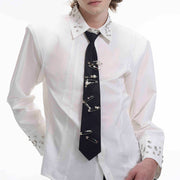 Pearl-Pin Pre-Tied Bow Tie