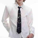 Handmade Pearl Pin Lazy Tie Men's Bow Tie