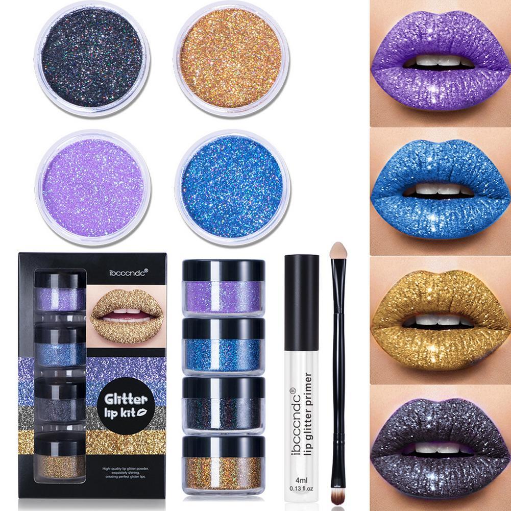 Glitter Lip Gloss Kit with Primer