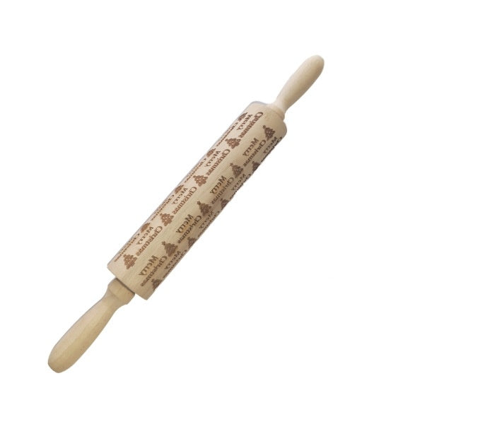 Christmas Embossing Rolling Pin