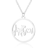 Pet Dog Footprints Paw Necklace  Necklaces