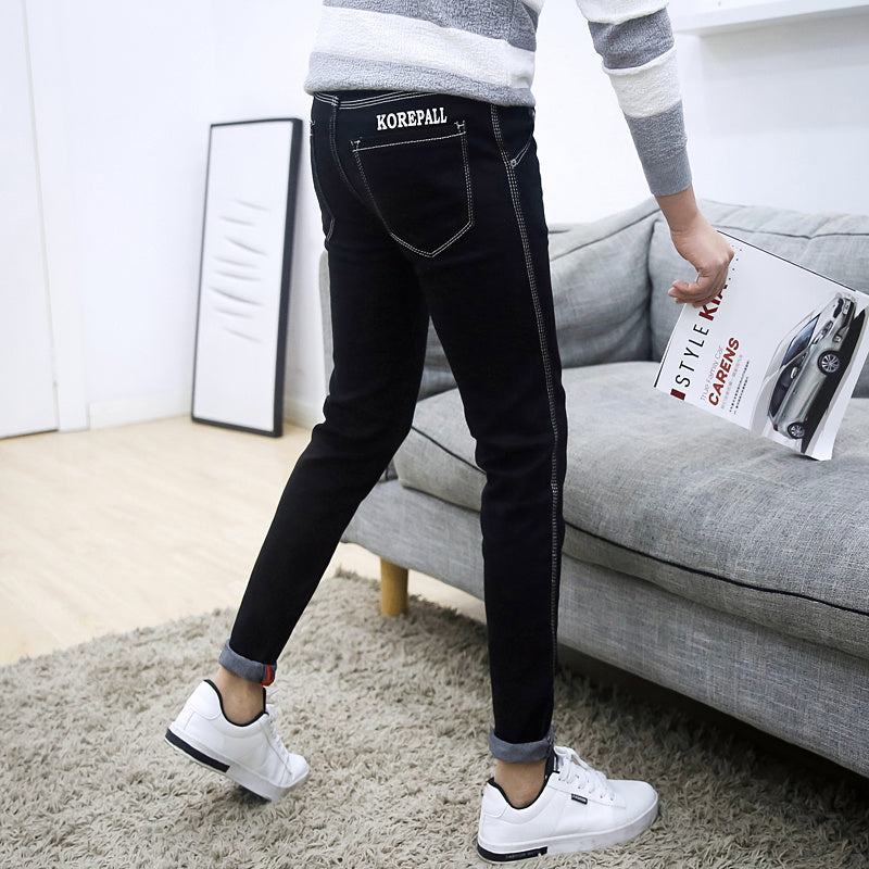 Black Ripped Ankle Jeans