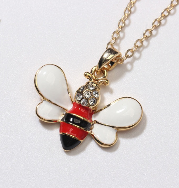 Bee Pendant Statement Necklace