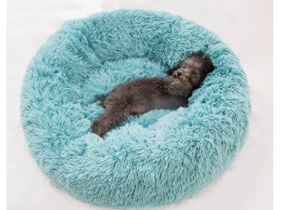 Round Long-Plush Pet Cushion Bed