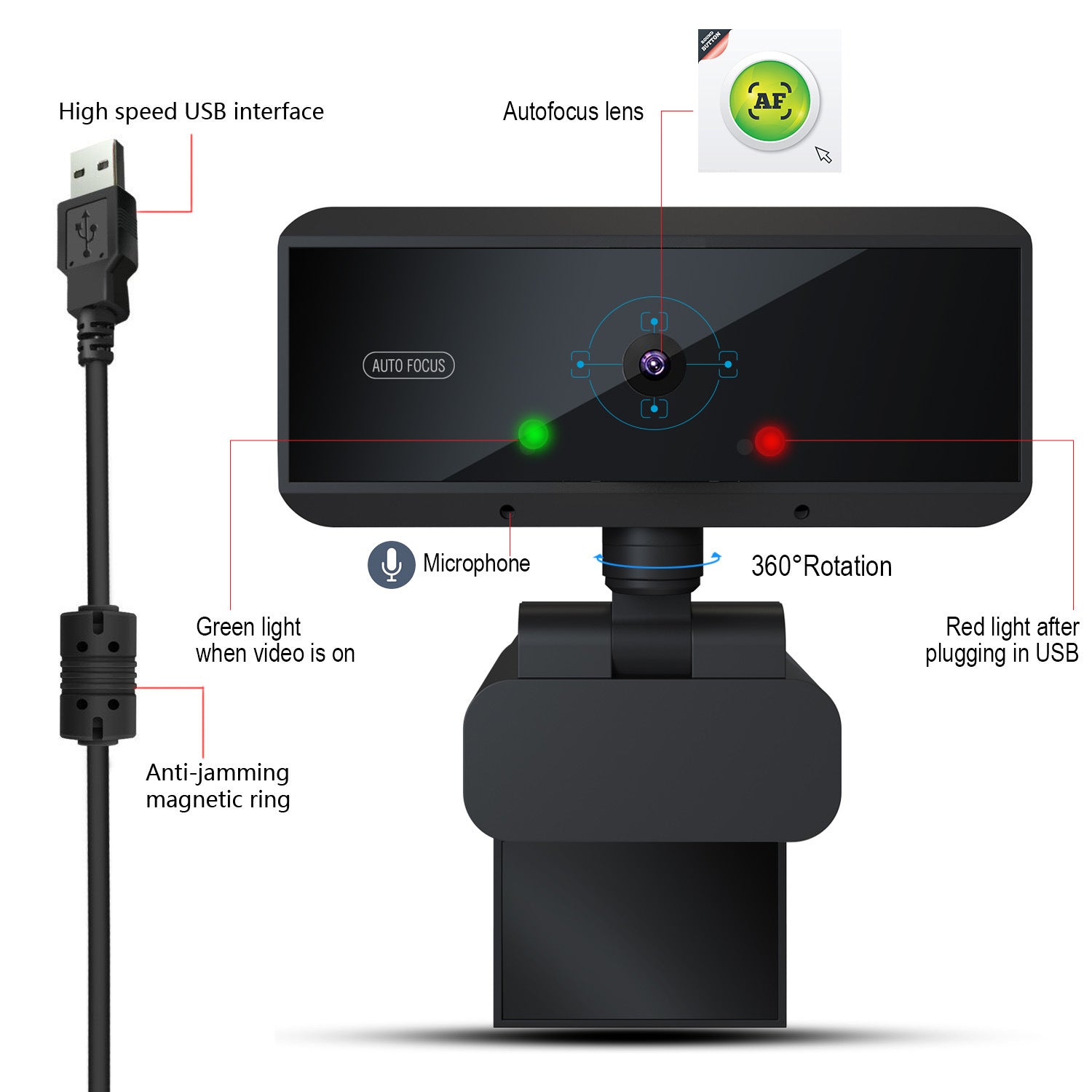 Auto-Focus Computer Webcam