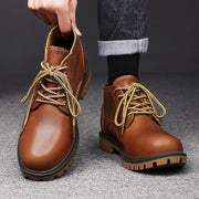 Height-Increasing Cowhide Men's Shoes