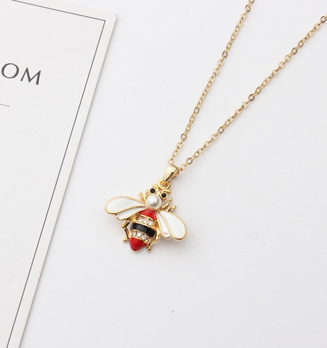 Bee Pendant Statement Necklace