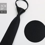 Men's Zip-Tie Striped Necktie