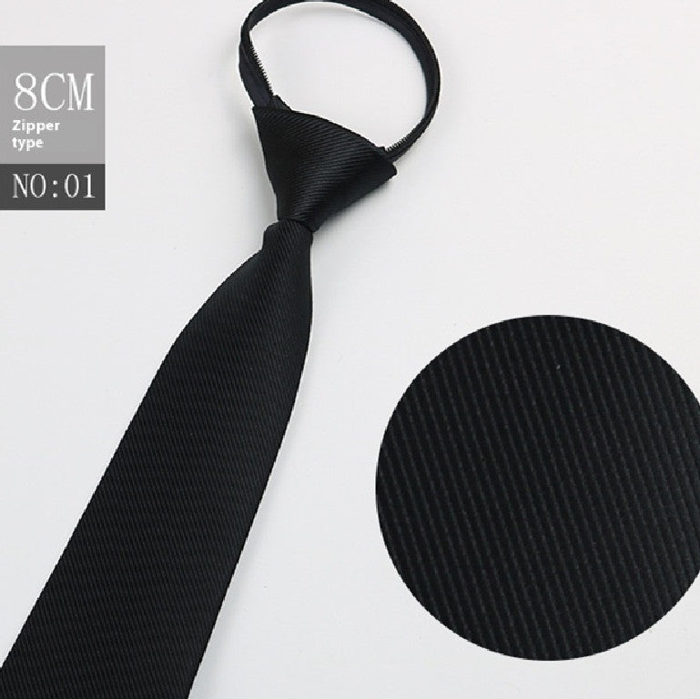 Men's Zip-Tie Striped Necktie