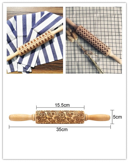 Christmas Embossing Rolling Pin
