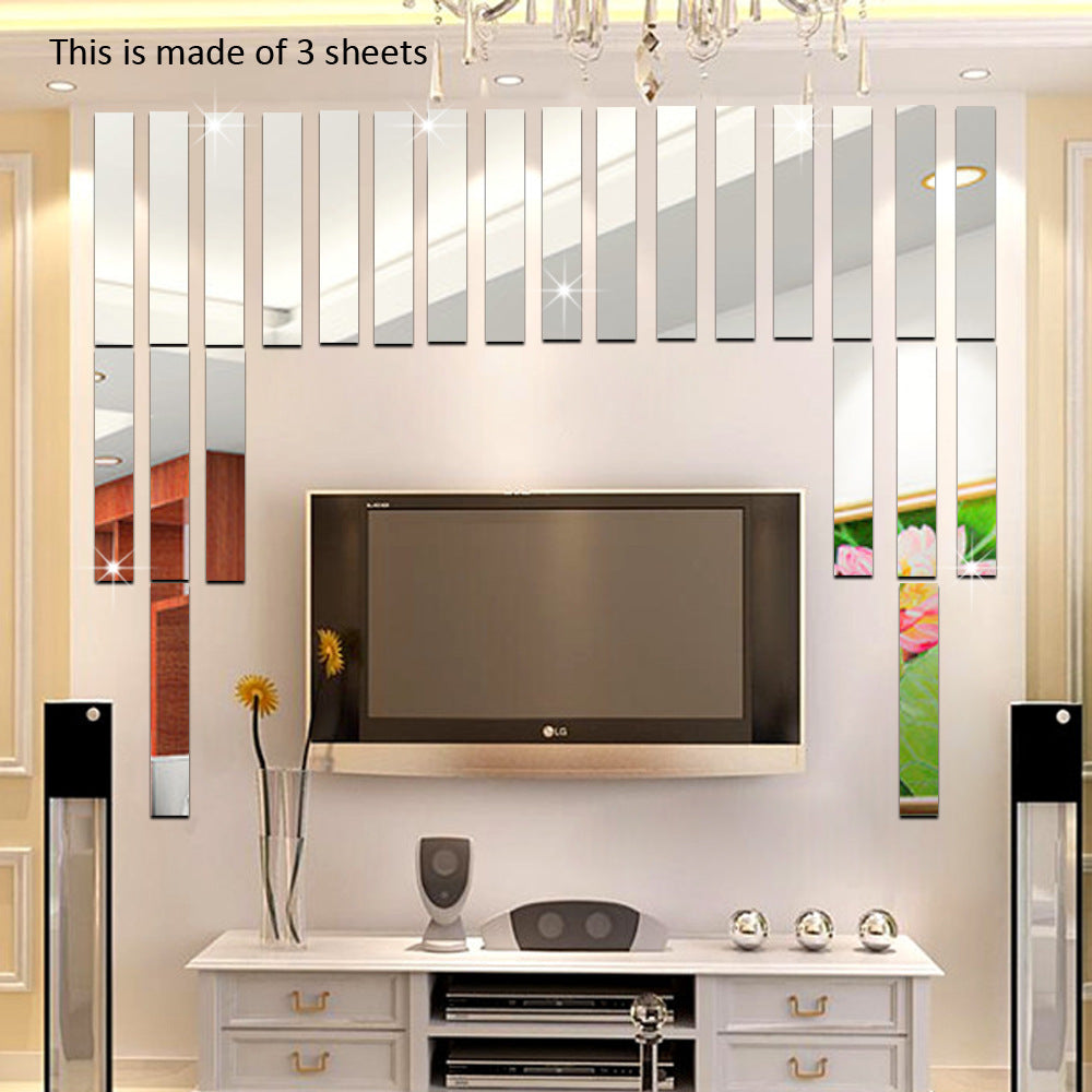 Striped Modern Mirror Wall Sticker