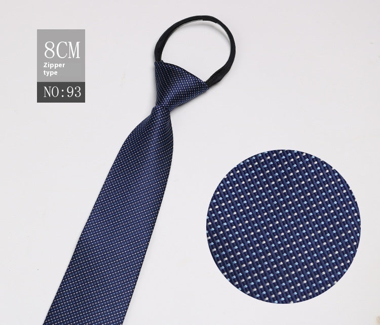 Men's Zip-Tie Striped Necktie