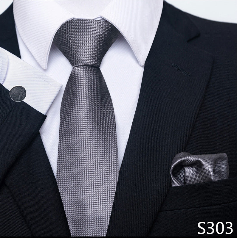 Men's Tie, Scarf & Cuff Buckle Set