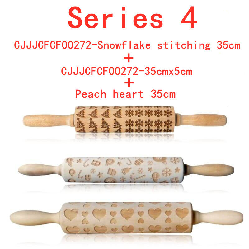 Christmas Embossing Rolling Pin