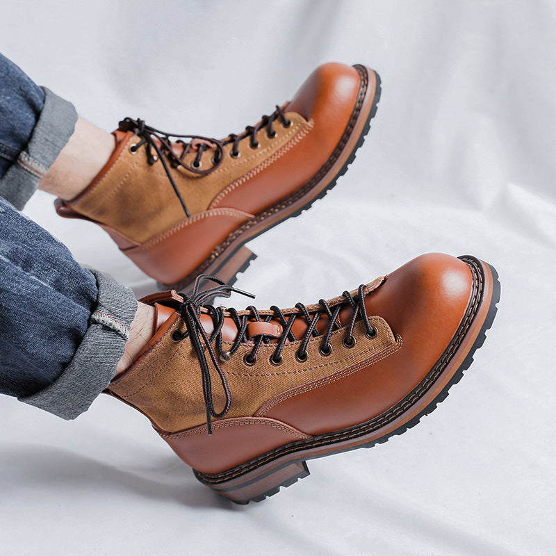 Martin Boots Men's Tooling Platform Leather Boots