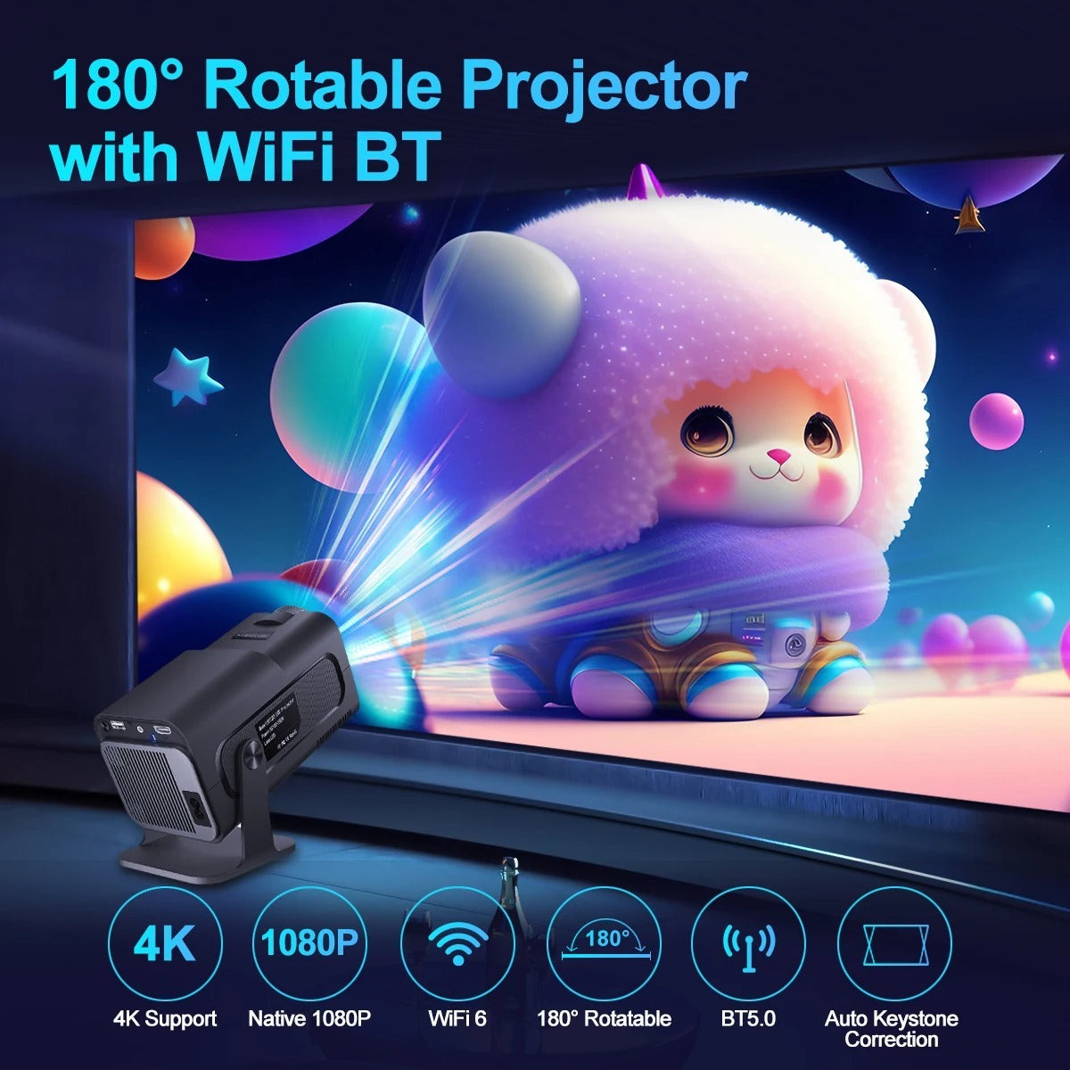 5G WiFi 4K Smart Projector