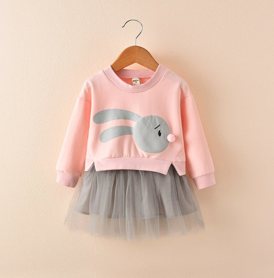 Cartoon Long-Sleeve Baby Princess Dress