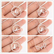 Pet Paw-Print Pendant Necklace