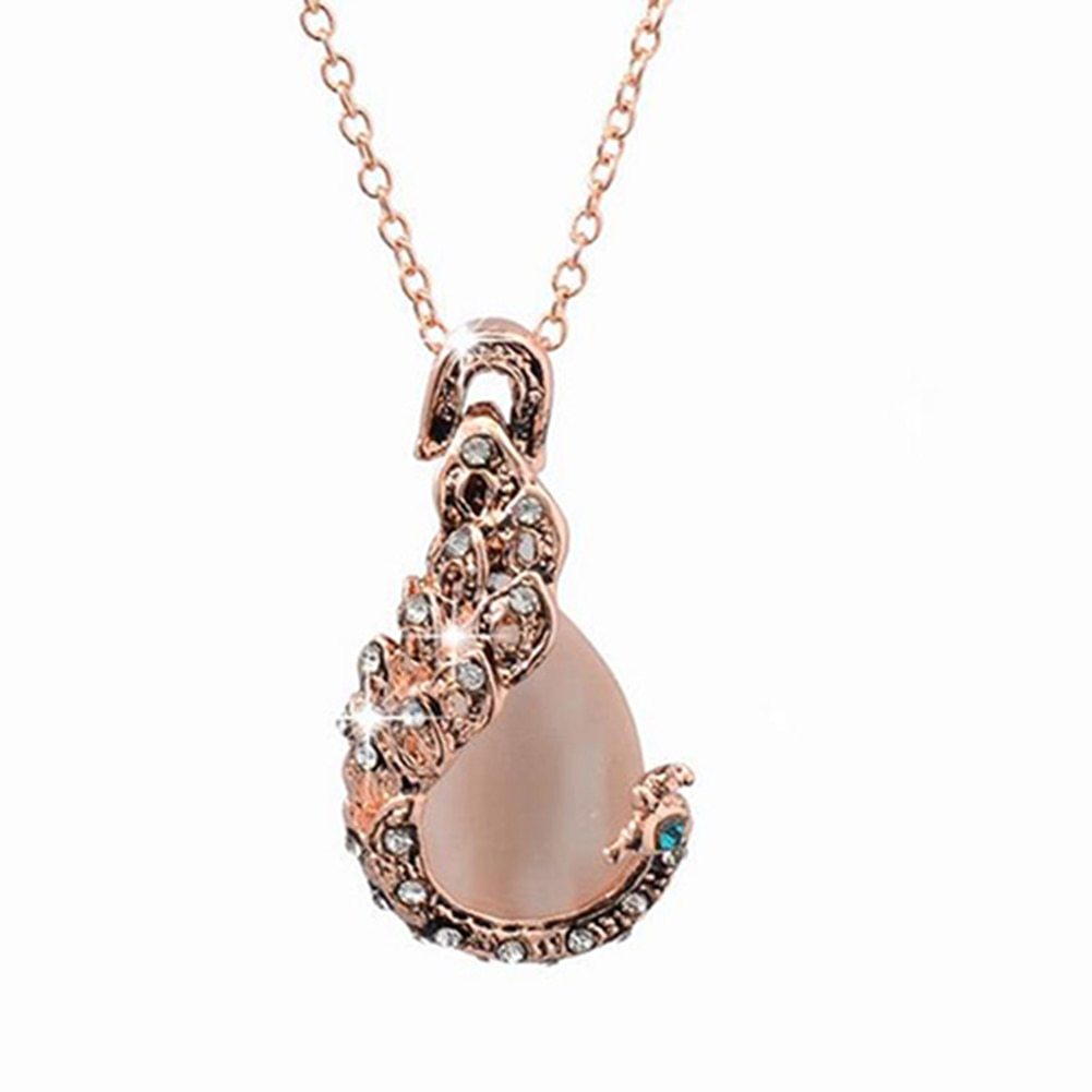 Rhinestone Waterdrop Necklace & Earring Set